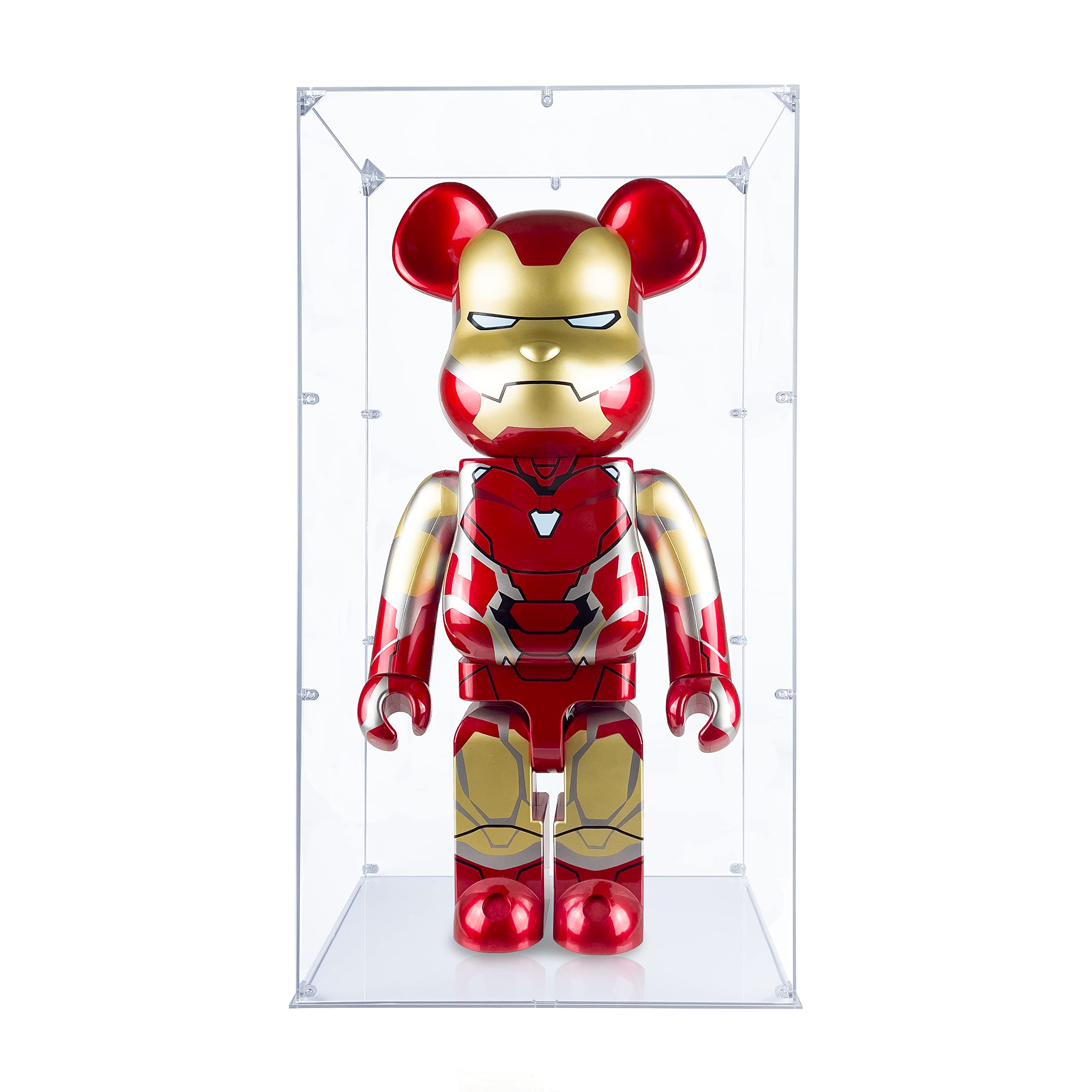 Acrylic Display Case for Bearbrick 1000% Figures - Clear Dustproof Showcase Box with Base | Perfect for Collectible Toy Protection & Home Decor Display
