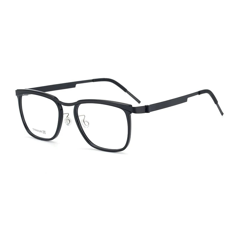 Aimee 9908 Unisex Square Titanium Acetate Eyeglasses - Lightweight Durable Full Rim Glasses for Men & Women | Perfect for Office, Reading & Everyday Use