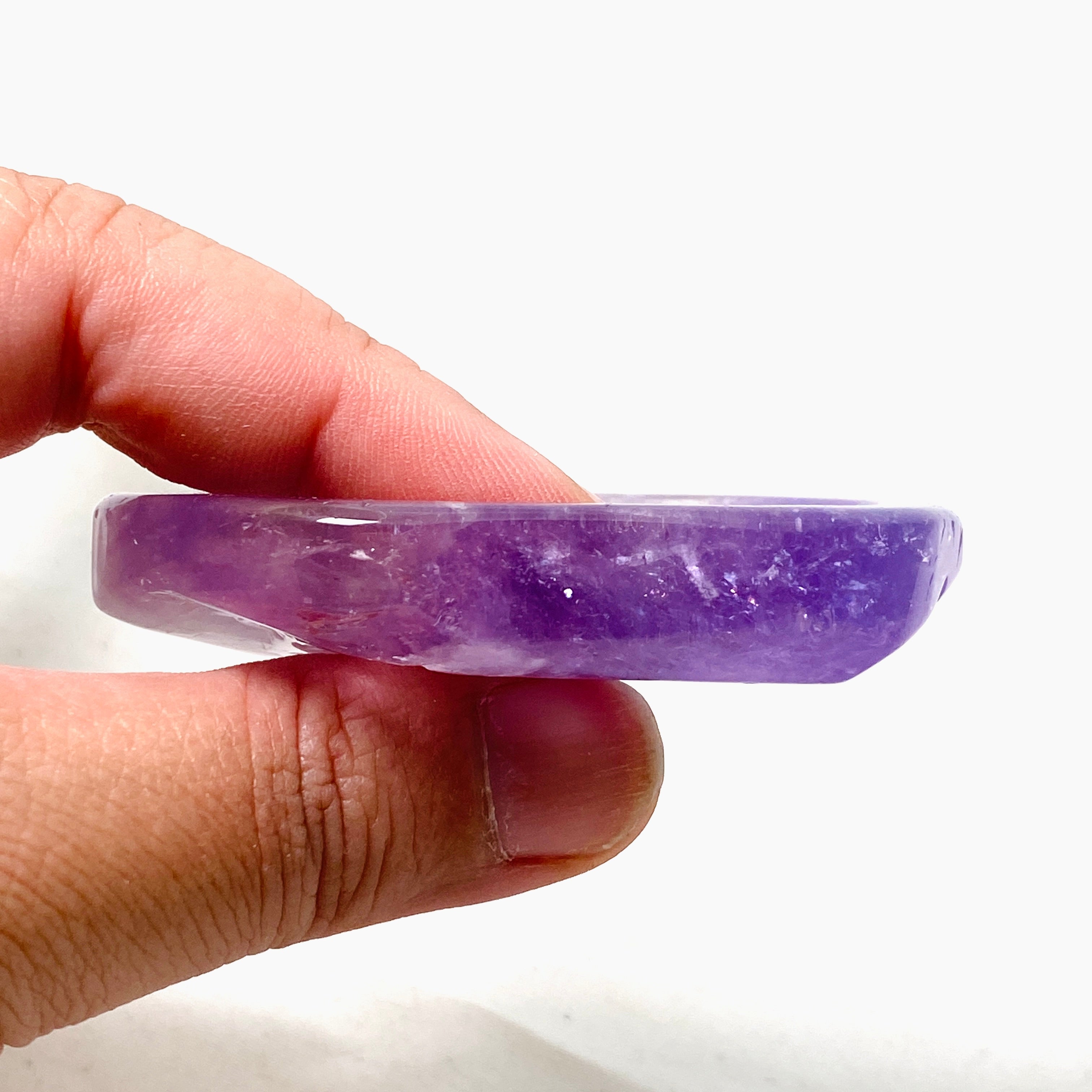 Amethyst Crystal Trinket Bowl - Handmade Gemstone Jewelry Dish for Rings, Earrings & Small Accessories - Perfect for Home Decor, Meditation & Gift Giving