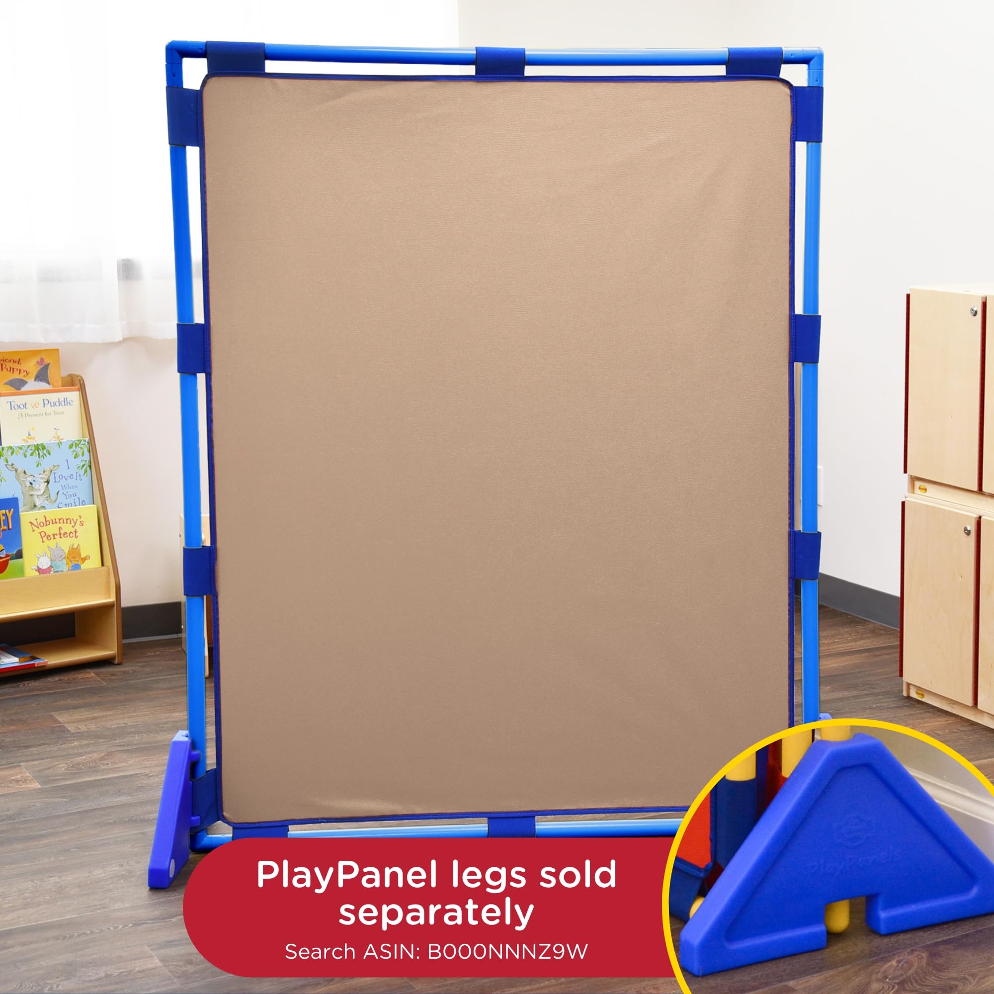 Children's Factory Big Screen PlayPanel - Kids Room Divider & Classroom Privacy Screen in Almond | Perfect for Daycare Centers, Preschools & Home Play Areas