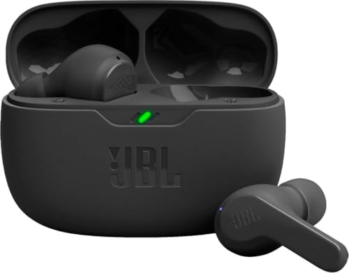 JBL Vibe Beam True Wireless Bluetooth Earbuds - Black (Renewed Like New) | Noise Cancelling, 32H Playtime, IP54 Waterproof for Gym, Running & Travel