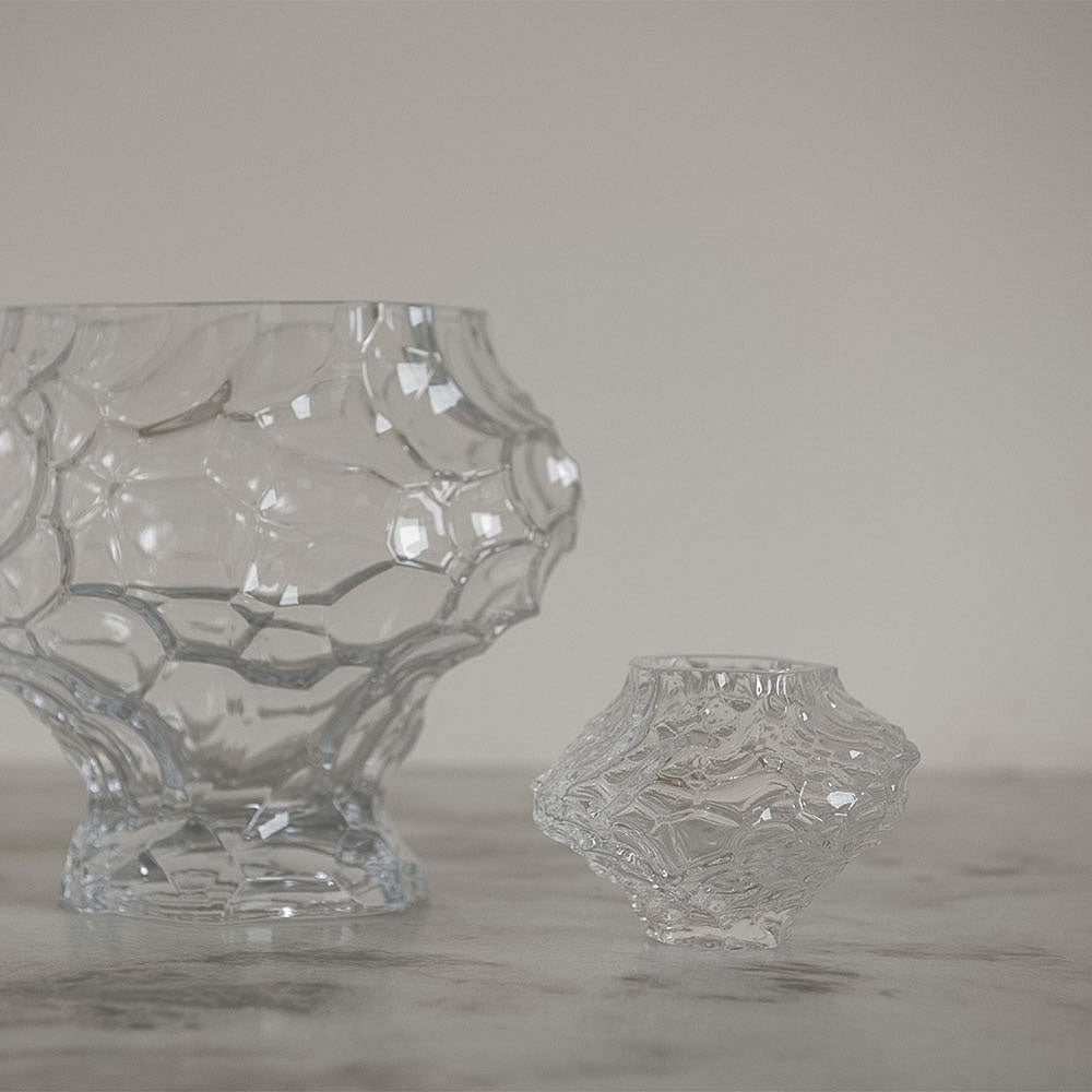 Elegant Small Heirloom Glass Vase for Home Decor - Perfect for Flowers, Centerpieces & Wedding Decorations