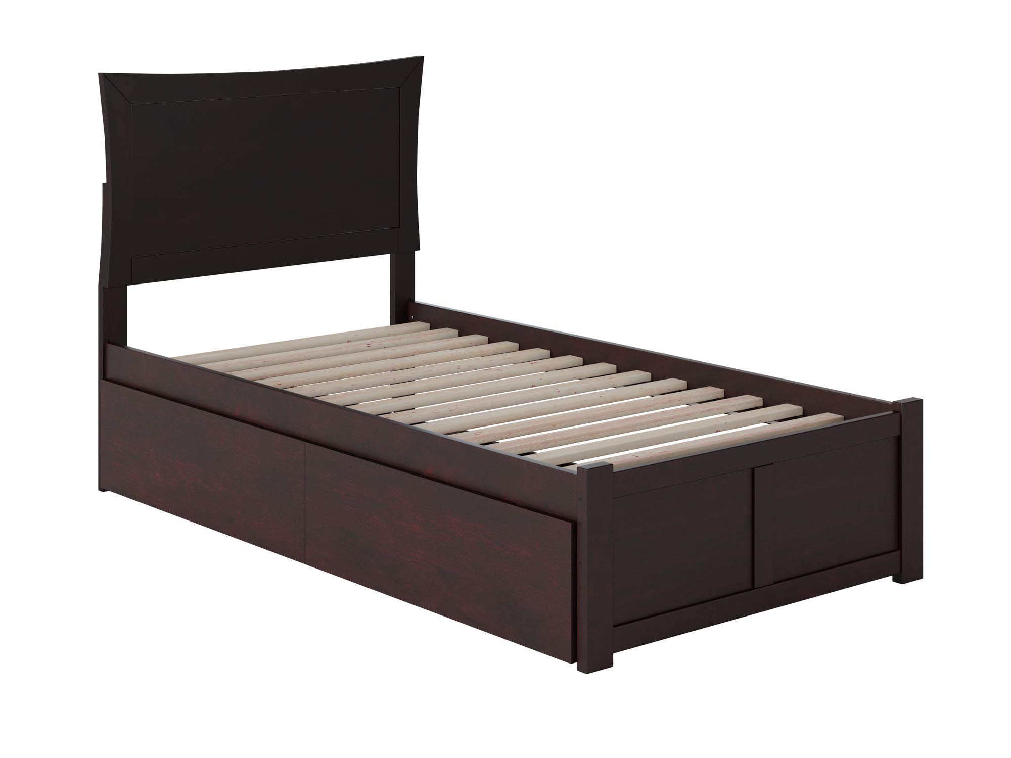 AFI Metro Platform Bed with Footboard, Storage Drawers & USB Charger - Modern Bedroom Furniture for Small Spaces with Smart Charging Solution | Perfect for Apartments, Dorms & Guest Rooms