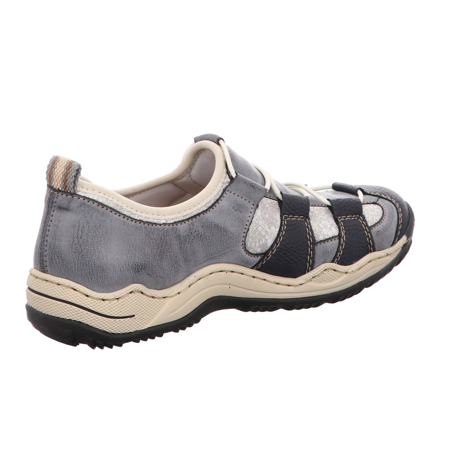 Rieker L0582 Women's Low-Top Sneakers - Navy Blue Casual Walking Shoes for Women | Comfortable Lightweight Breathable Sneakers for Everyday Wear, Work & Travel | UK 8 (EU 42)