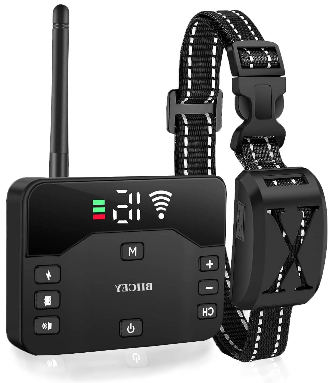 Wireless Dog Fence & Remote Training Collar - 2-in-1 Waterproof Rechargeable Containment System for Dogs | Perfect for Yard Safety & Obedience Training (1 Dog)