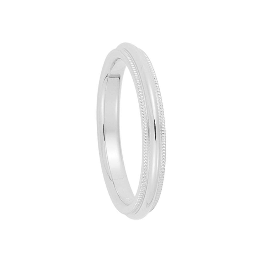 3mm Sterling Silver Milgrain Edge Comfort Fit Domed Wedding Band - Elegant Black Bow Design for Men & Women, Perfect for Engagement, Anniversary & Everyday Wear
