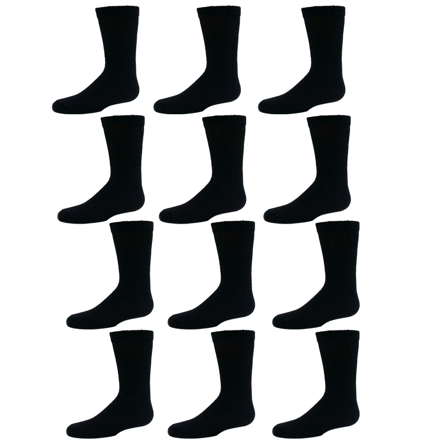 Wholesale Bulk Athletic Crew Socks for Kids & Children | Yacht & Smith Sports Socks Case Pack by SOCKS'NBULK | Perfect for School, Sports & Daily Wear