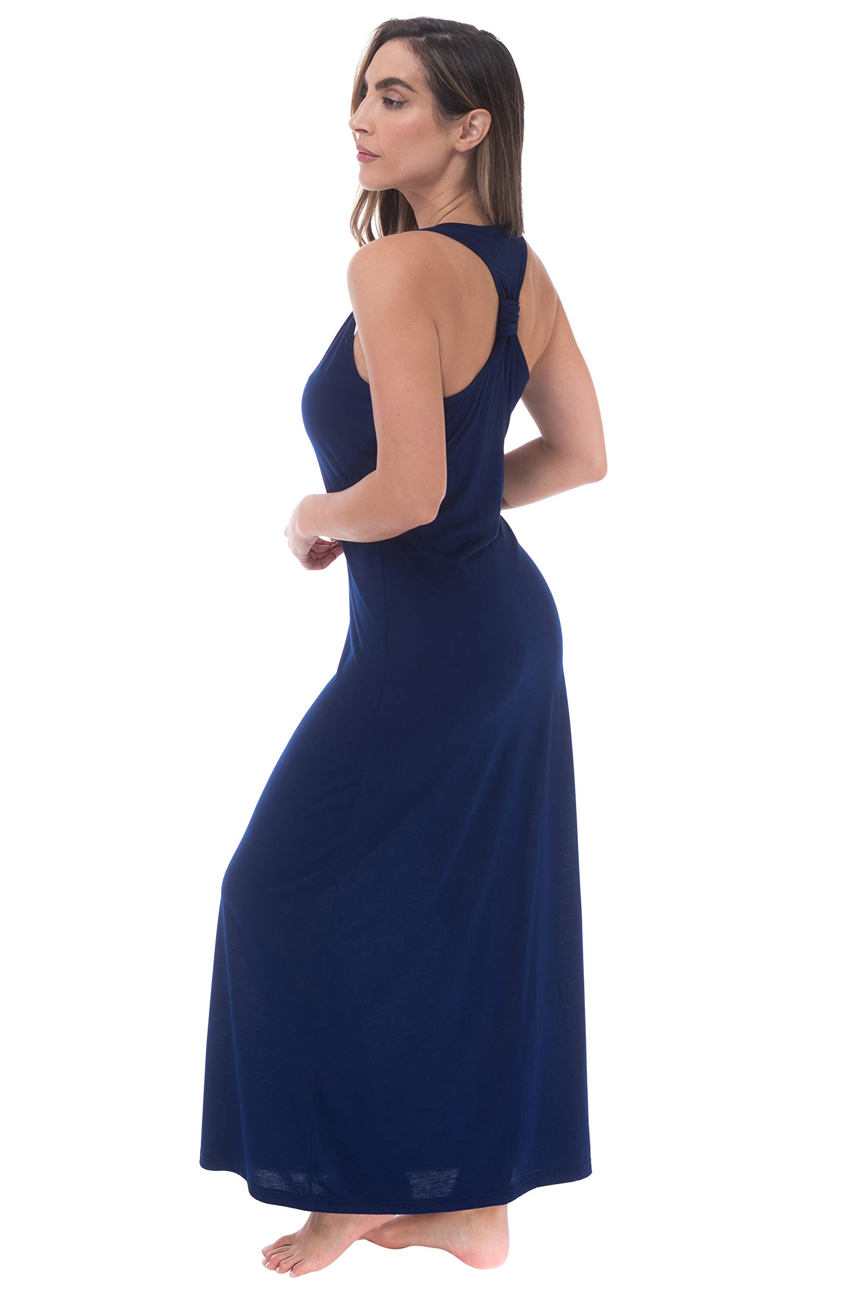 Just Love Racer Back Solid Tank Dress with Bungee - Comfortable Stretchy Women's Workout Dress for Yoga, Running & Gym - Perfect for Active Lifestyles