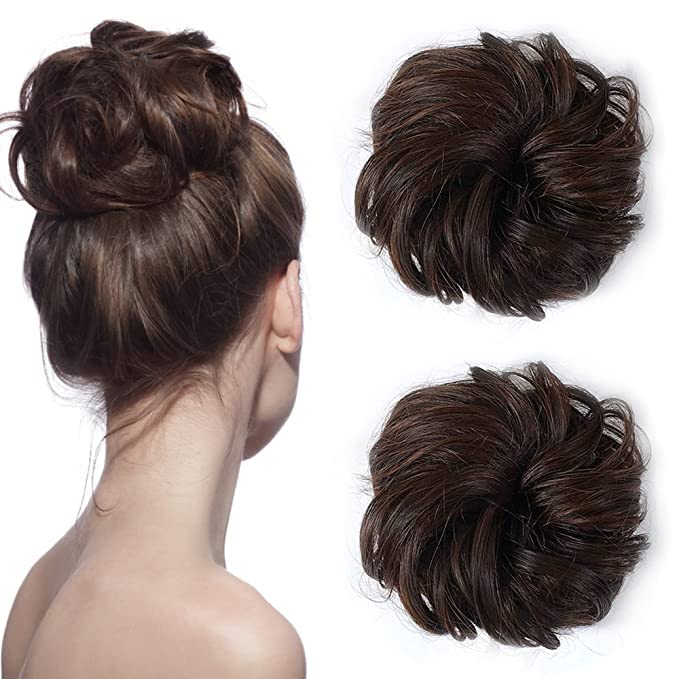 Xfilm Hair Buns for Women - Thick Hair Extension Bun, Messy Wavy Ponytail Hairpiece (1 Piece, Brown) | Perfect for Everyday Wear, Parties & Special Occasions