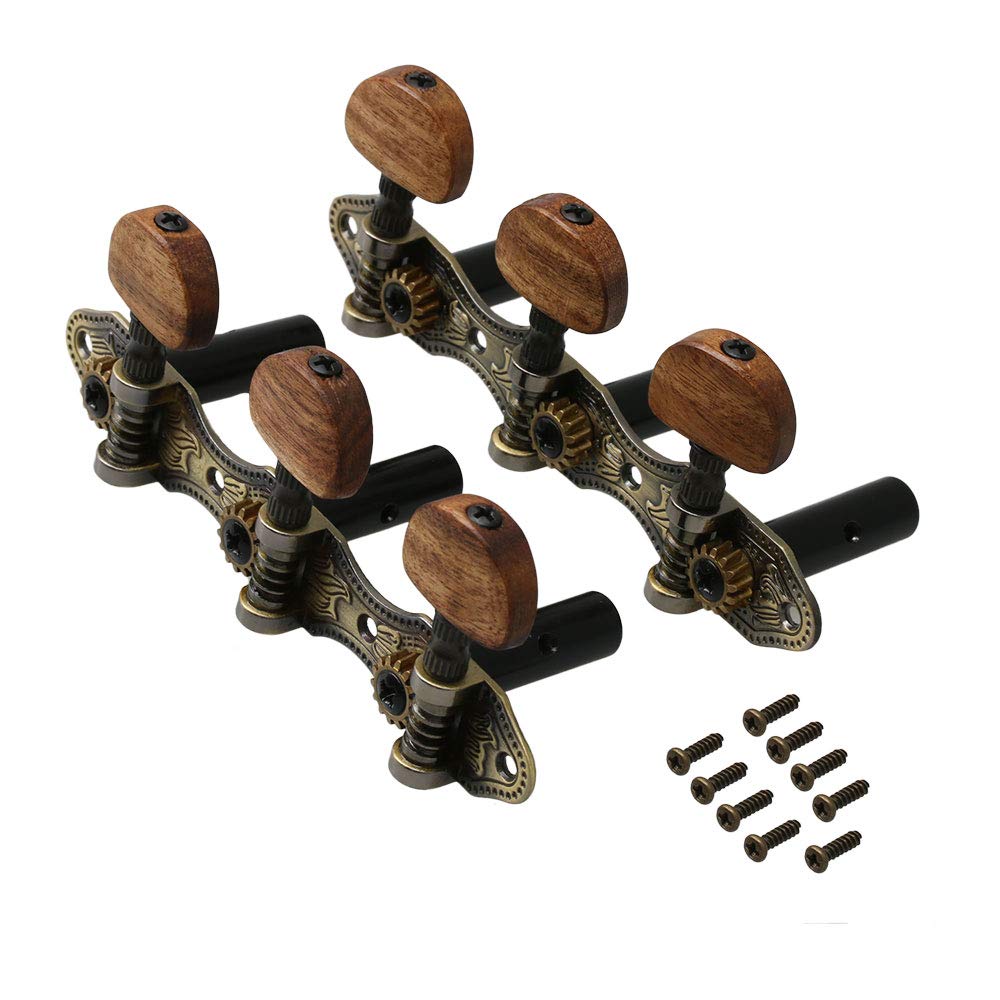 Classical Guitar Tuning Pegs - 2-Pack Premium Guitar Machine Heads for Acoustic & Electric Guitars - Perfect for Beginners, Musicians & Guitar Maintenance