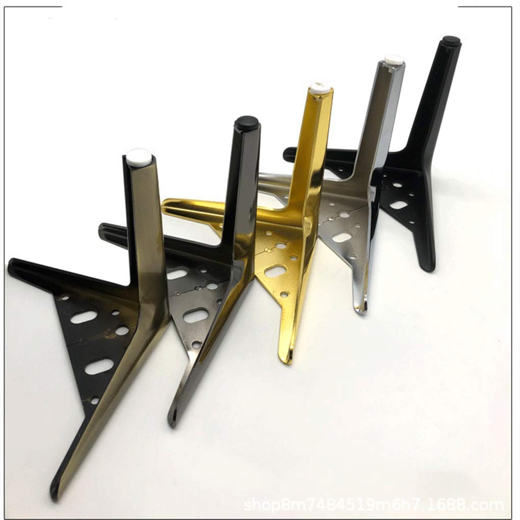 4 Pack Wrought Iron Furniture Legs - 15cm Black Metal Table Legs, Desk Legs, Sofa Bed Legs & Cabinet Feet Replacement - Heavy Duty Furniture Risers for Living Room, Office, Kitchen & Dining Room