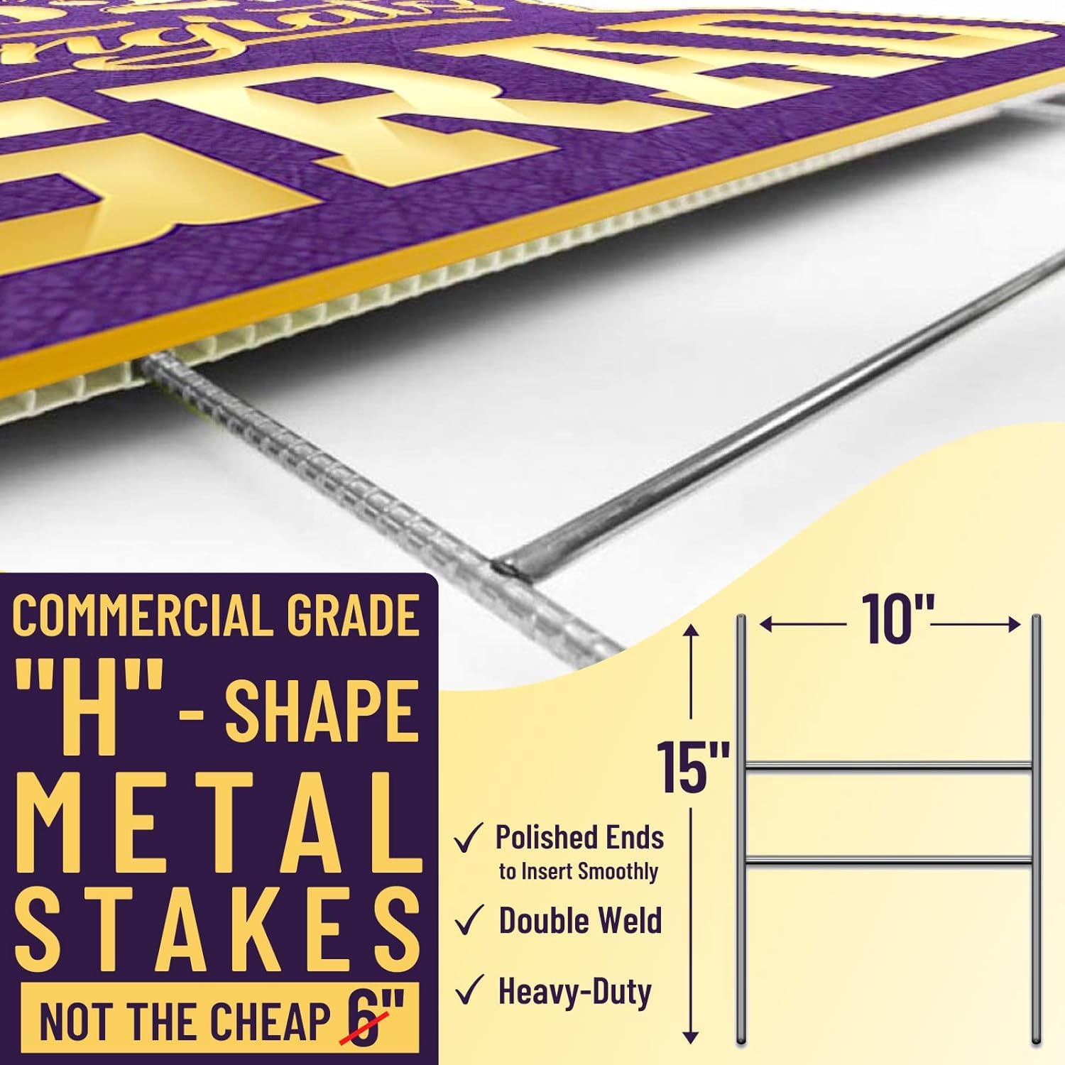 2023 Graduation Yard Sign - 17in Tall Outdoor Graduation Decor for Class of 2023 | Purple Graduation Party Decorations | Perfect for Backyard Celebrations, School Events & Photo Backdrops