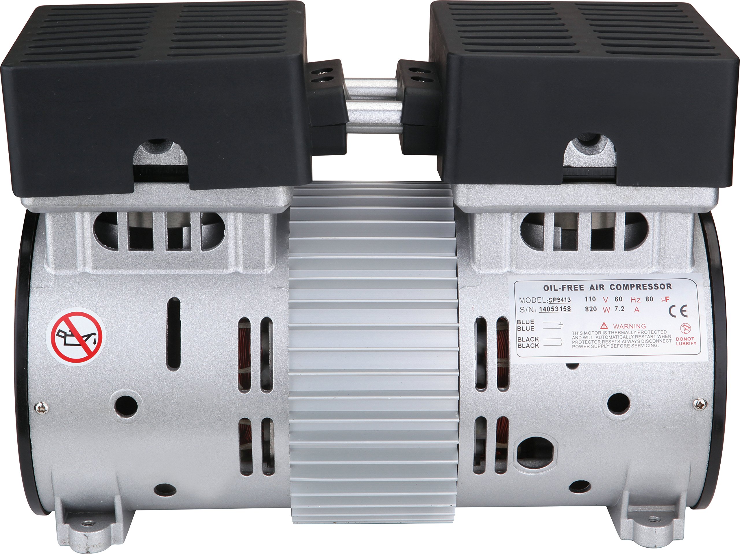 California Air Tools SP-9413 1.0HP Ultra Quiet Oil-Free Air Compressor - Lightweight Portable for Home DIY, Workshop & Inflating Tires, Balls, Air Mattresses