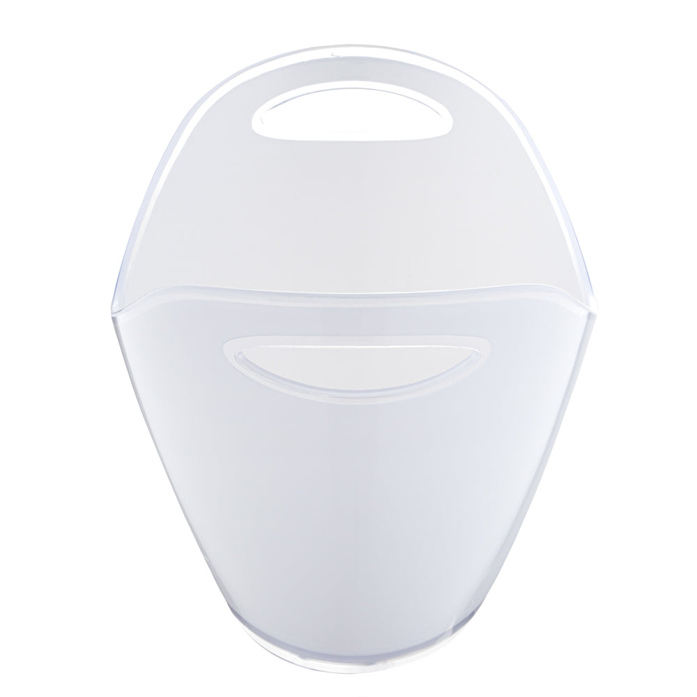 Premium 7.4 Quart Oval Frosted Champagne & Wine Cooler Bucket - 13.75