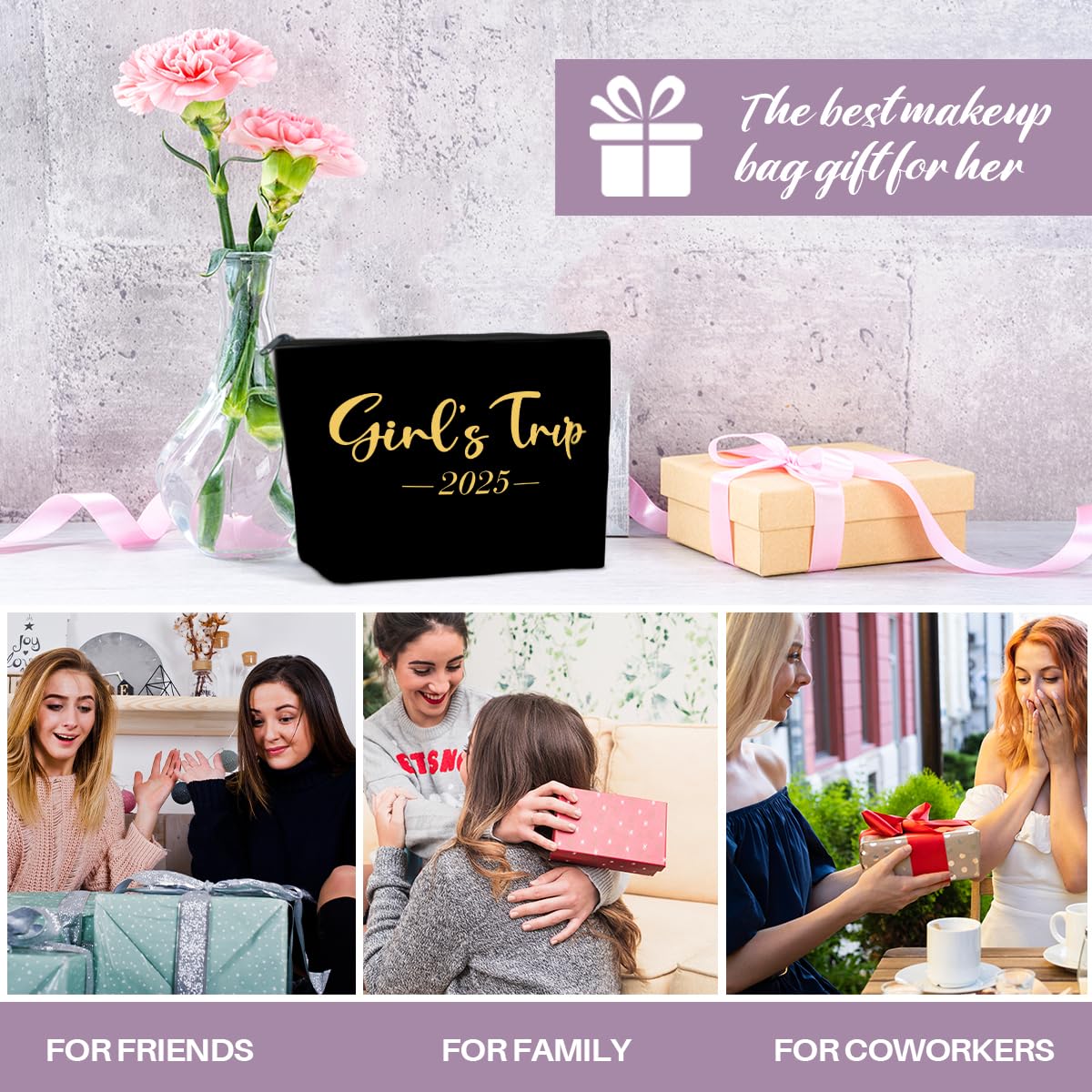 **Stylish Weekend Travel Bag for Teen Girls & Women - Perfect Gift for Sister, Auntie, BFF, Besties - Big Little Soul Sister Christmas Birthday Present - Ideal for Girls' Getaway & Makeup Storage**    *(Use Case: Great for travel, sleepovers, beach trips, gym essentials, or as a chic everyday tote!)*