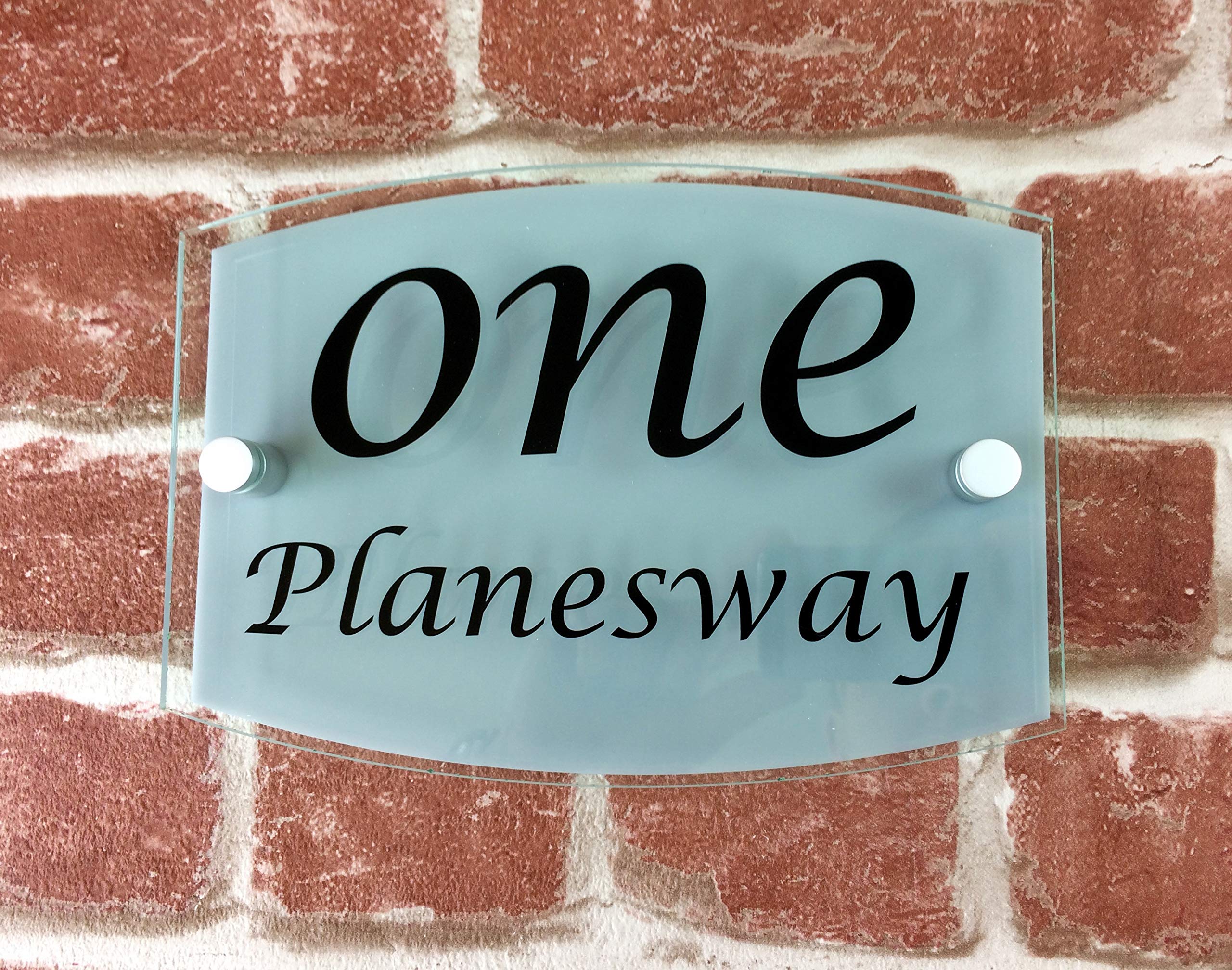 Custom Acrylic House Sign Plaque with House Number & Street Name - Modern Glass Effect Door Plaque for Home Address Display | Perfect for Front Door, Mailbox & Apartment Entryway