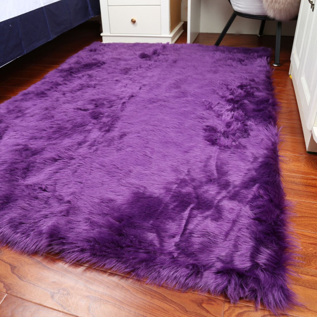 Luxury Faux Fur Sheepskin Area Rug - Soft Fluffy Shaggy Carpet for Baby Bedroom, Living Room, Sofa & Floor Decor - Home Decorative Rugs for Cozy Comfort & Stylish Interior Design