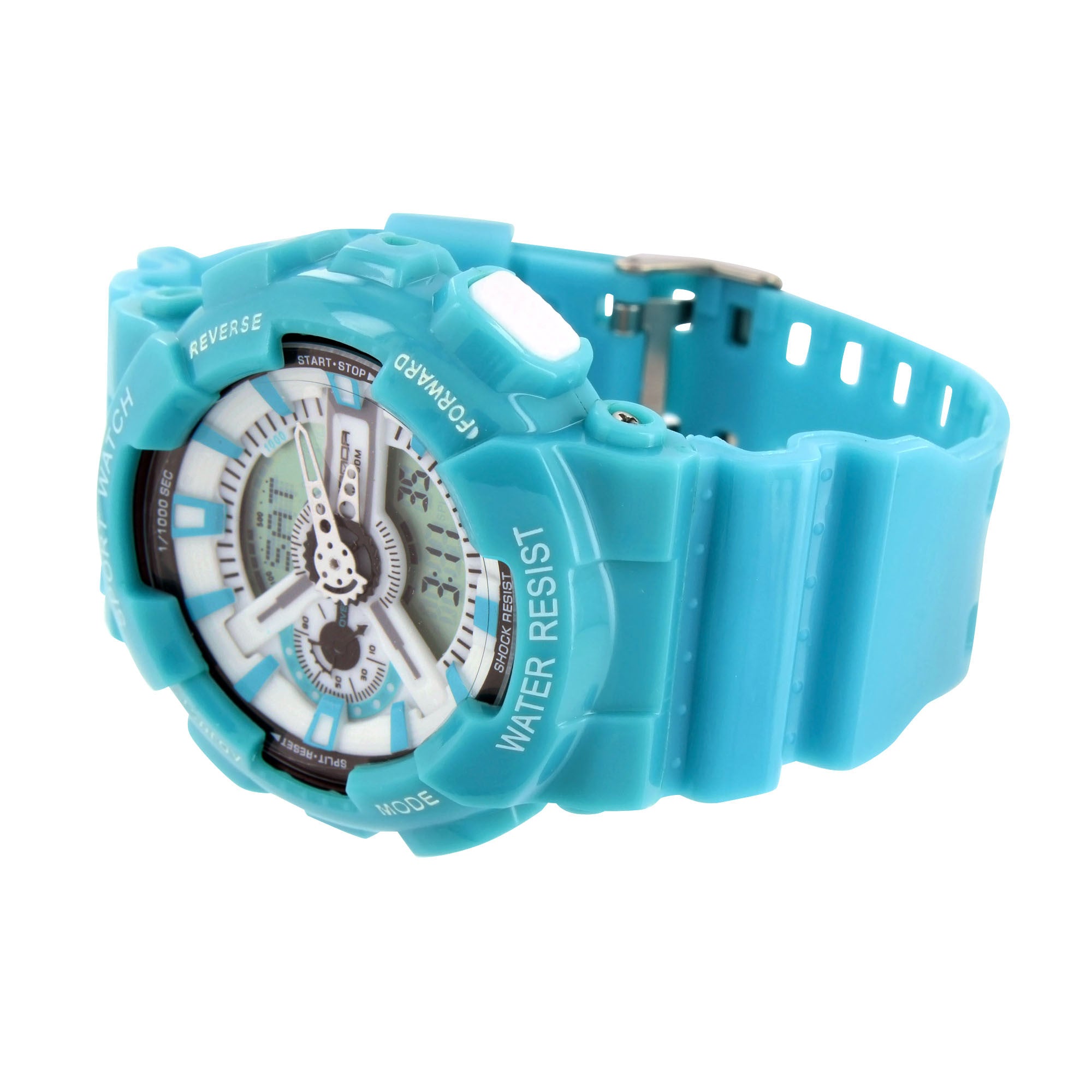 Sky Blue Sport Watch - Digital Analog Multifunctional Smartwatch for Men & Women - Perfect for Running, Swimming, Gym & Outdoor Activities