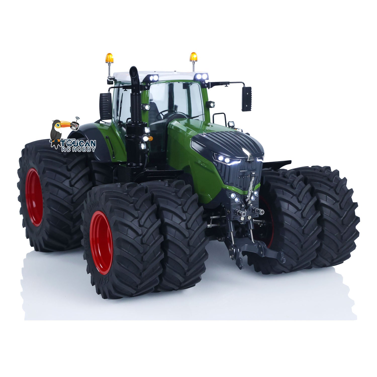 LESU AOUE 1050 1/14 Scale 4x4 RC Tractor Truck with Metal Body, Hydraulic System, Double Wheels, Smoke & Sound Effects - Remote Control Farm Vehicle for Kids & Adults - Perfect for Agricultural Play, Farm Simulation & RC Hobby Enthusiasts
