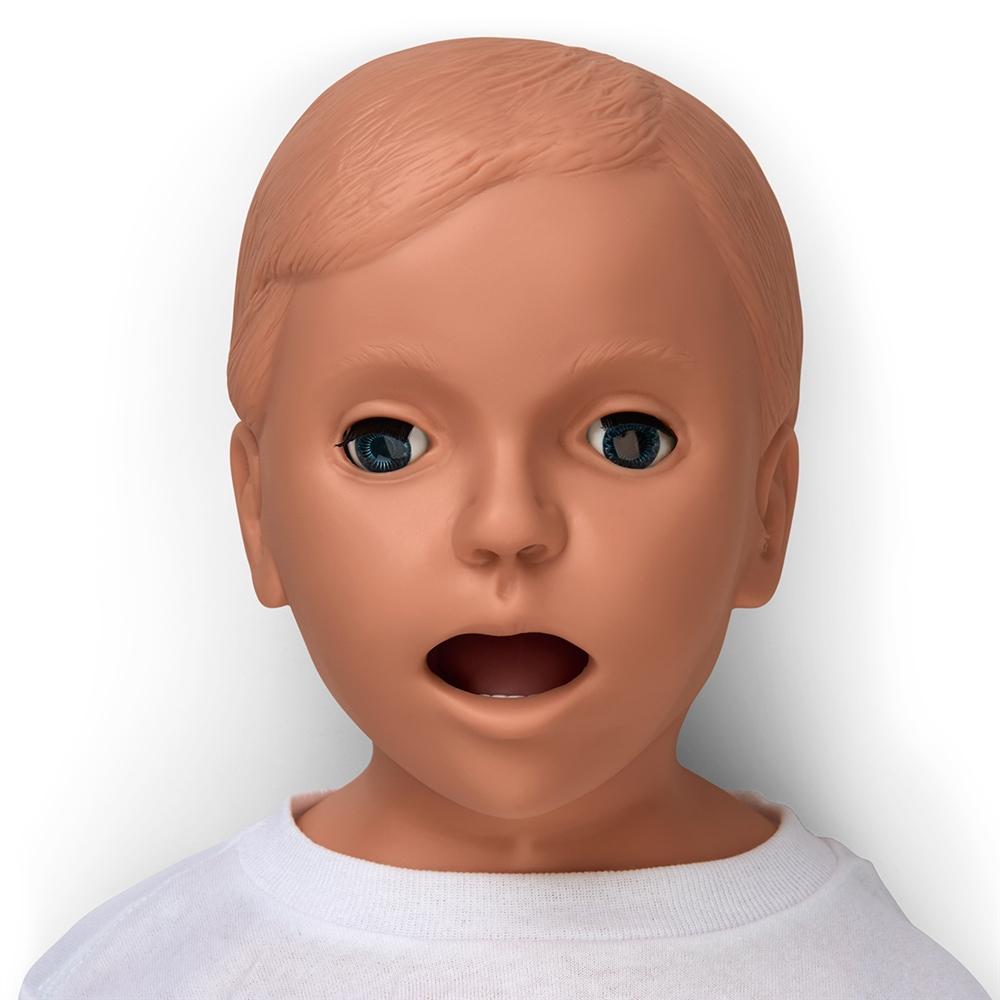 1 Year Multipurpose Patient Care & CPR Pediatric Training Manikin - Dark Skin Tone - Ideal for Medical Training, CPR Certification & Emergency Response Scenarios