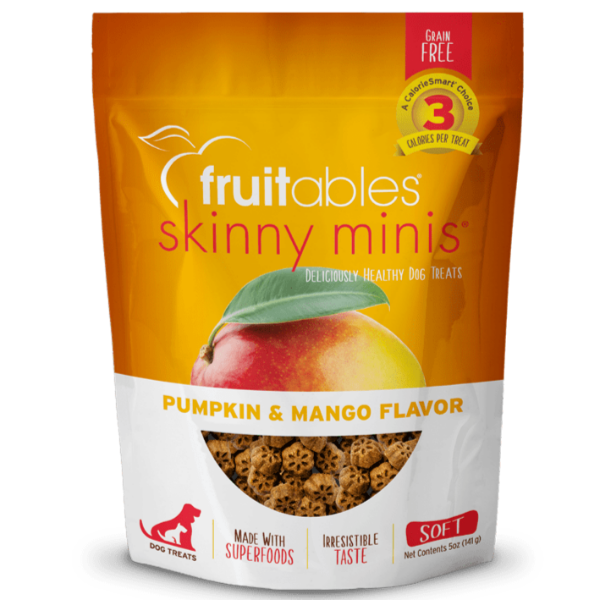 Fruitables Skinny Minis Pumpkin & Mango Flavor Dog Treats - Healthy Low-Calorie Training Snacks for Small & Medium Dogs - Perfect for Reward Training & On-the-Go Treats