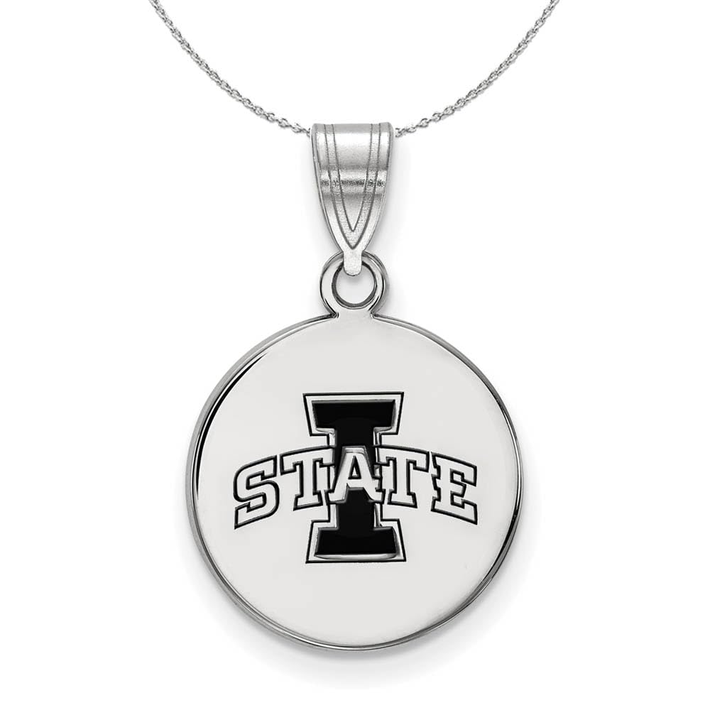 Black Sterling Silver Iowa State Pendant Necklace for Women - Perfect for Gifts & Daily Wear