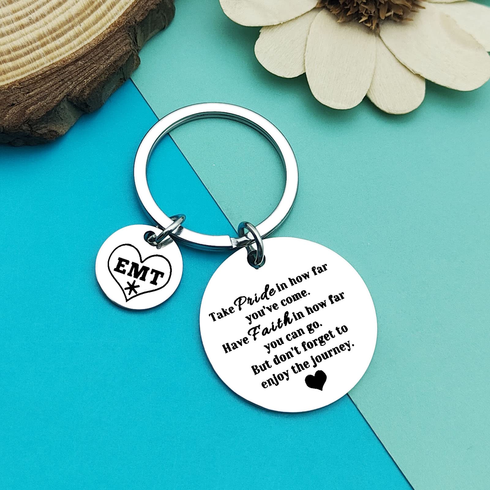 EMT Keychain - Inspirational Graduation Gift for Emergency Medical Technicians, Nurses & Paramedics | Medical School Gift for Students & Professionals | Perfect for EMT Appreciation, Nursing Graduation & Daily Use