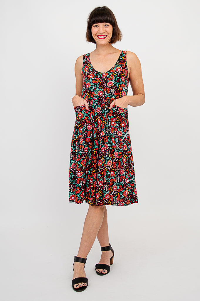 Kayana Women's Floral Print Summer Dress - Elegant Frigola Style for Casual Outings, Beach Vacations & Date Nights