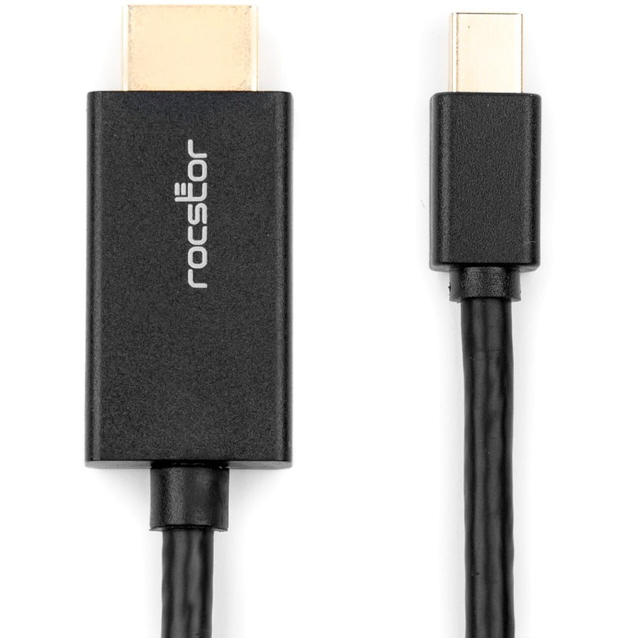 10Ft Mini DisplayPort to HDMI Cable (M/M) - 4Kx2K 30Hz High-Speed Video Cord - Perfect for Gaming, Home Theater & Office Setup - Black