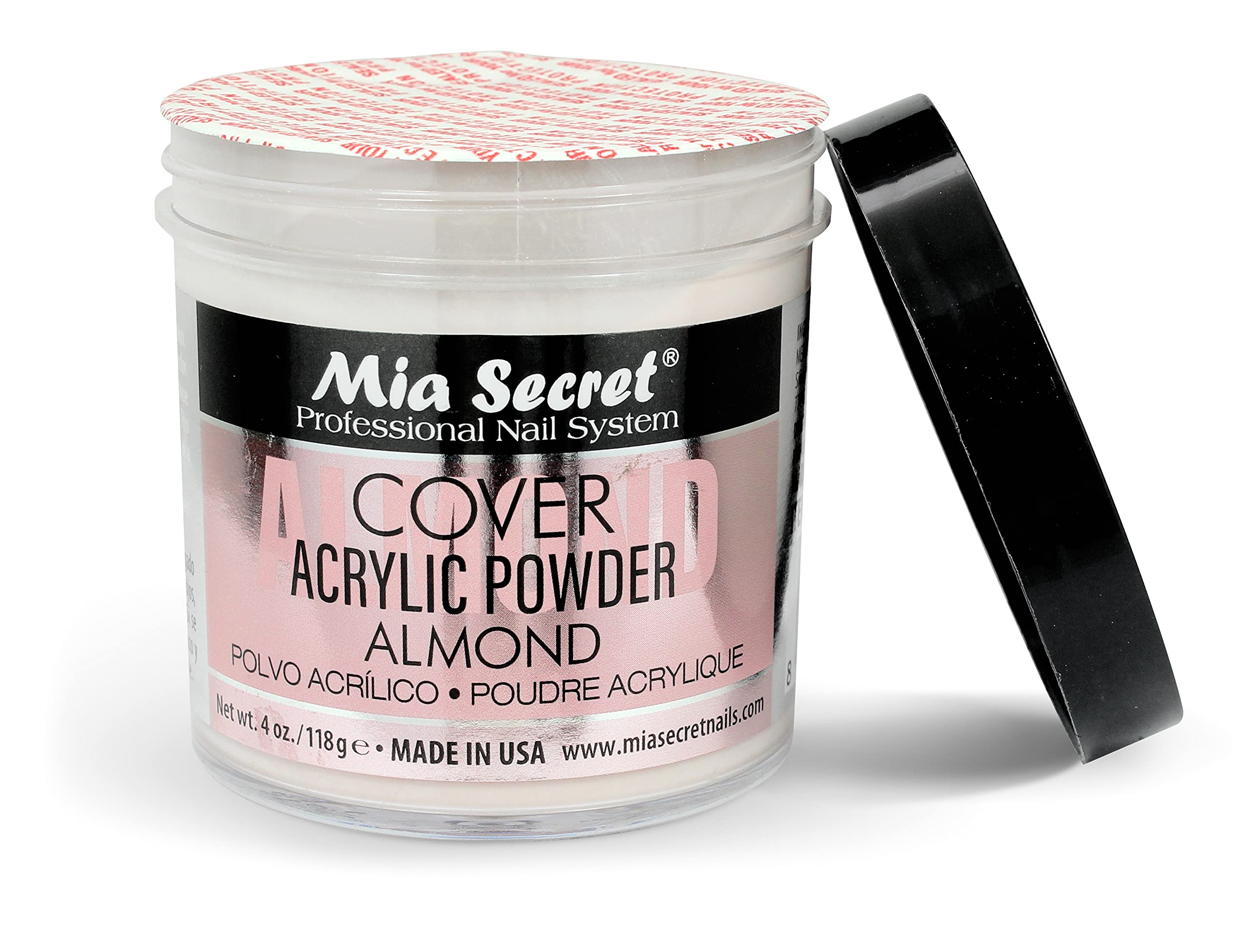 Mia Secret Acrylic Powder - Cover Almond 4 oz for Nail Art & Acrylic Nail Extensions - Perfect for Salon Professionals & DIY Nail Enthusiasts
