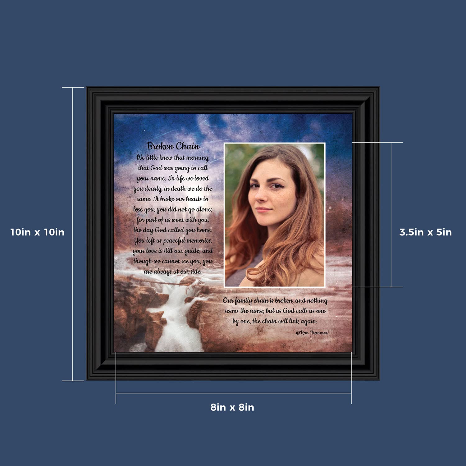 Broken Chain Picture Frame - Sympathy Gift for Loved Ones | Memorial Décor for Home & Office