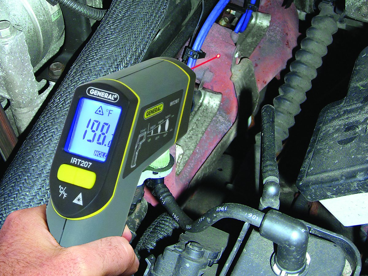 General Tools Non-Contact Digital Laser Temperature Gun - Infrared Thermometer for Cooking, BBQ, Pizza Oven, Engine, HVAC (-4°F to 608°F/-20°C to 320°C) - Perfect for Home, Kitchen, Automotive & Industrial Use