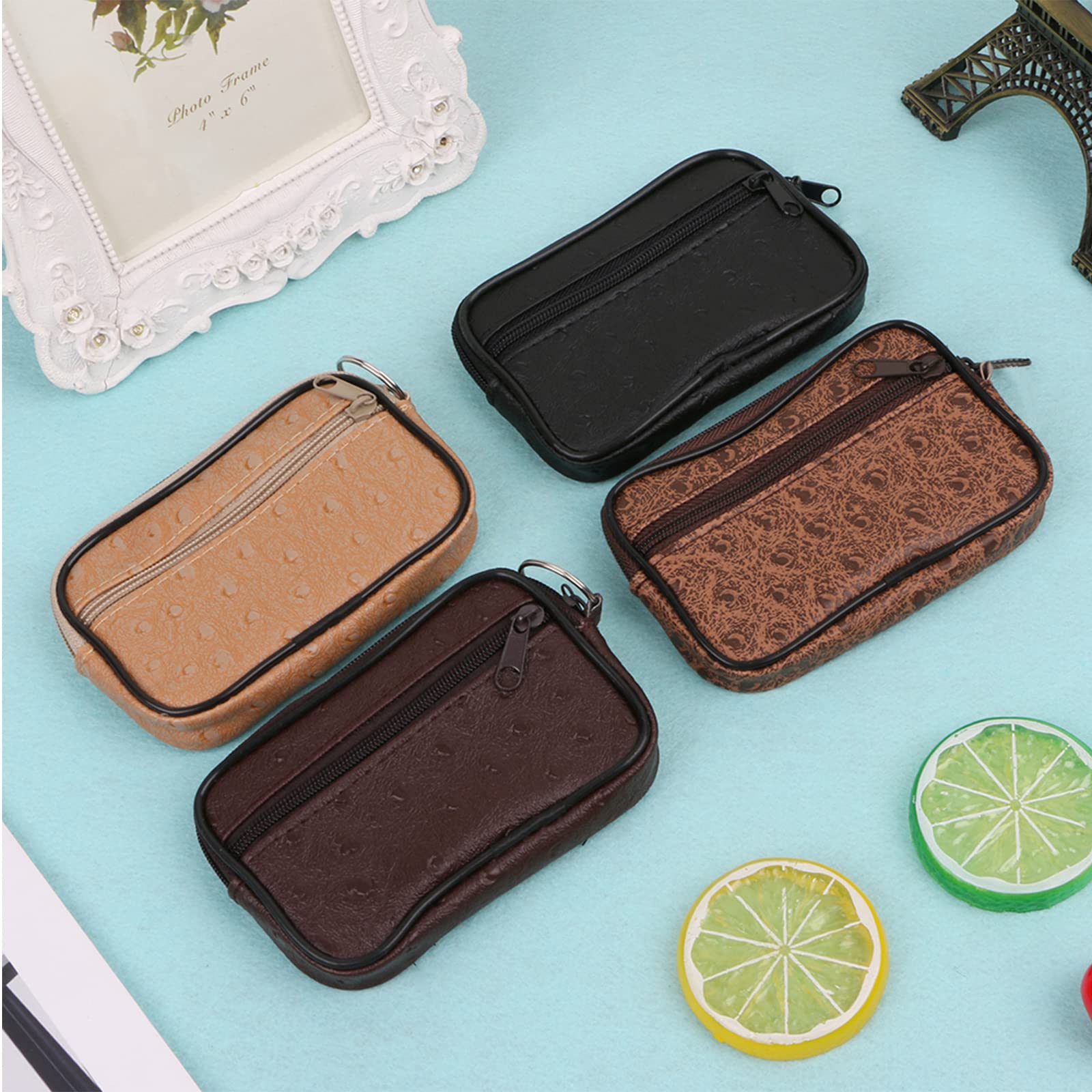 Portable Card Coin Key Holder - Slim Zip Change Pouch Wallet Bag for Men & Women - Perfect for Travel, Shopping, and Everyday Essentials