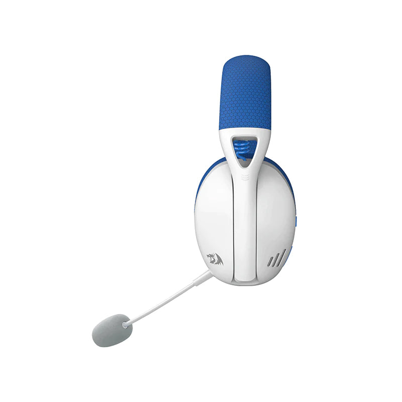 Redragon IRE H848B Wireless Gaming Headset - White/Blue - Immersive Sound for PC, PS5, Xbox & Mobile Gaming