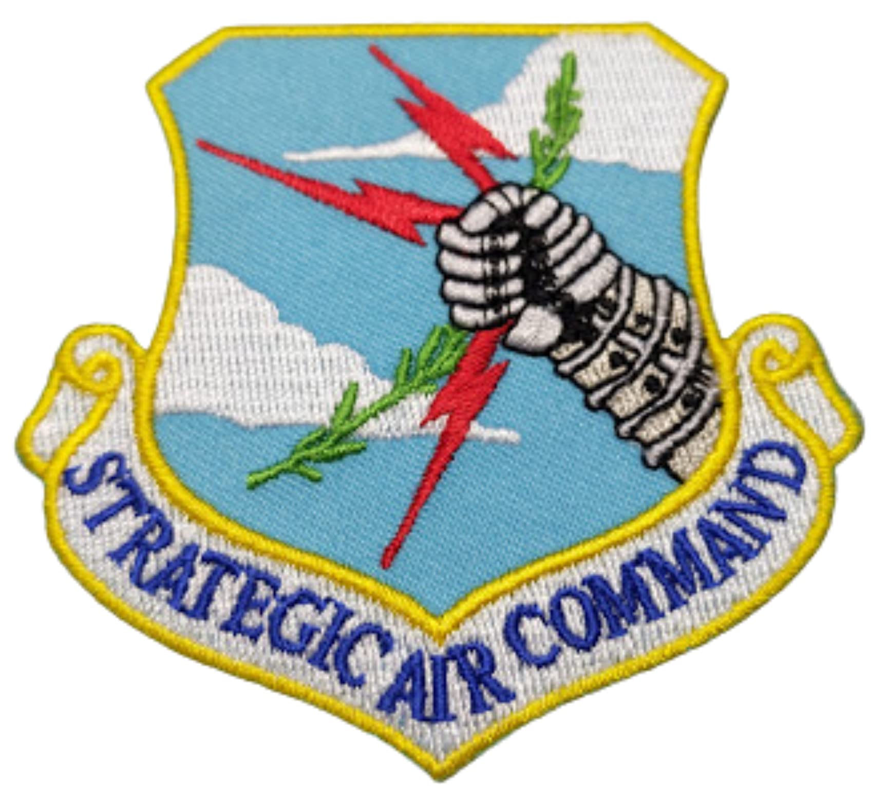 USAF Strategic Air Command Embroidered Patch with Iron-On Adhesive - Full Color Military Badge for Jackets, Hats & Bags - Perfect for Veterans, Collectors & Military Enthusiasts