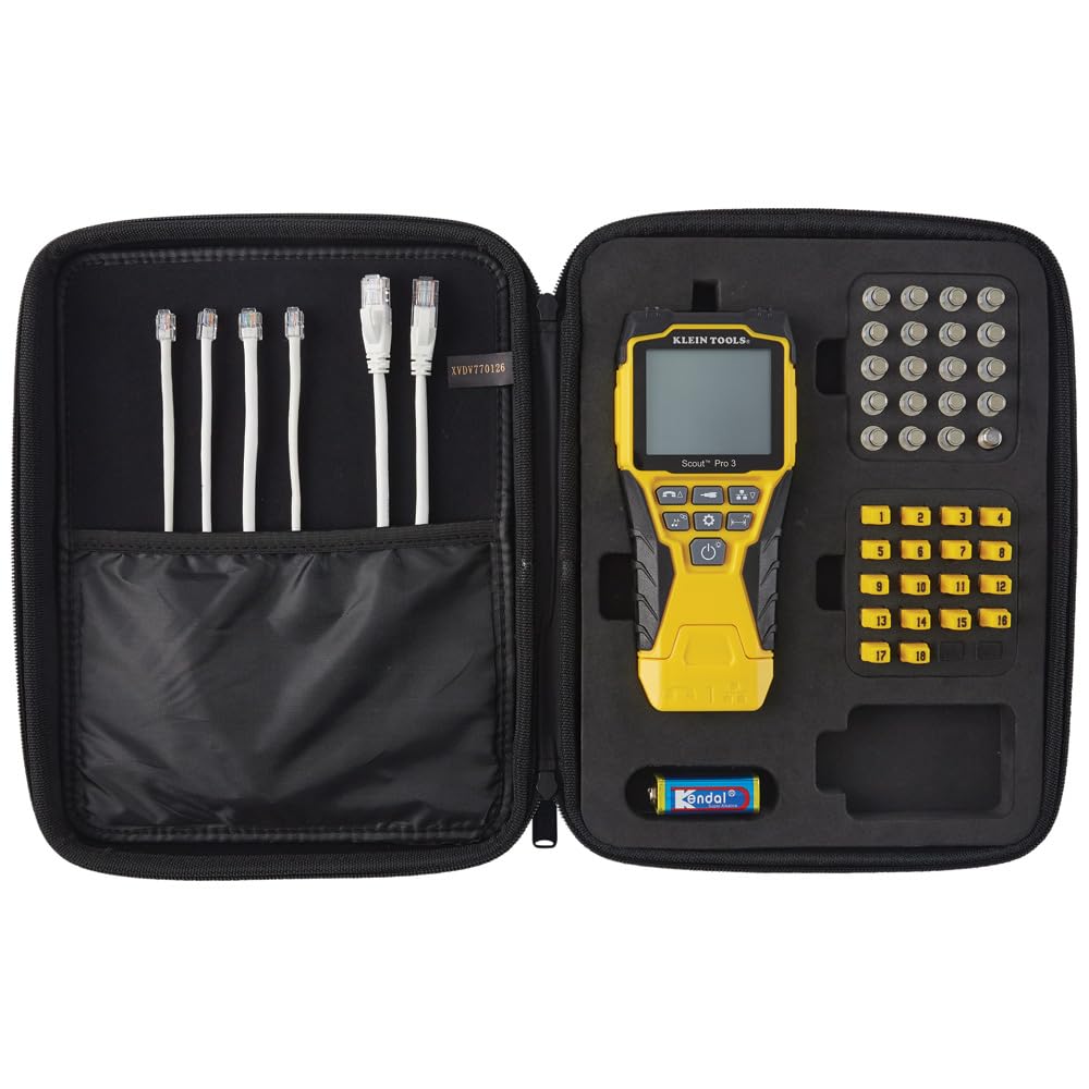 Klein Tools Replacement Carrying Case for Network Cable Tester - Durable Black Storage Pouch for LAN Cable Testers | Perfect for IT Professionals, Electricians & Network Installers