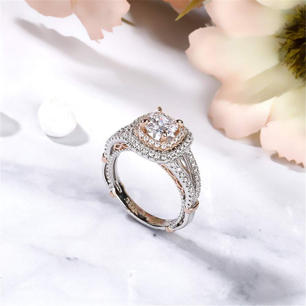 Jeulia 2 Carat Double Halo Cushion Cut Engagement Ring - 14K White Gold Plated Cubic Zirconia Wedding Band - CZ Solitaire Promise Ring with Velvet Jewelry Gift Box - Perfect for Proposals, Anniversaries & Special Occasions