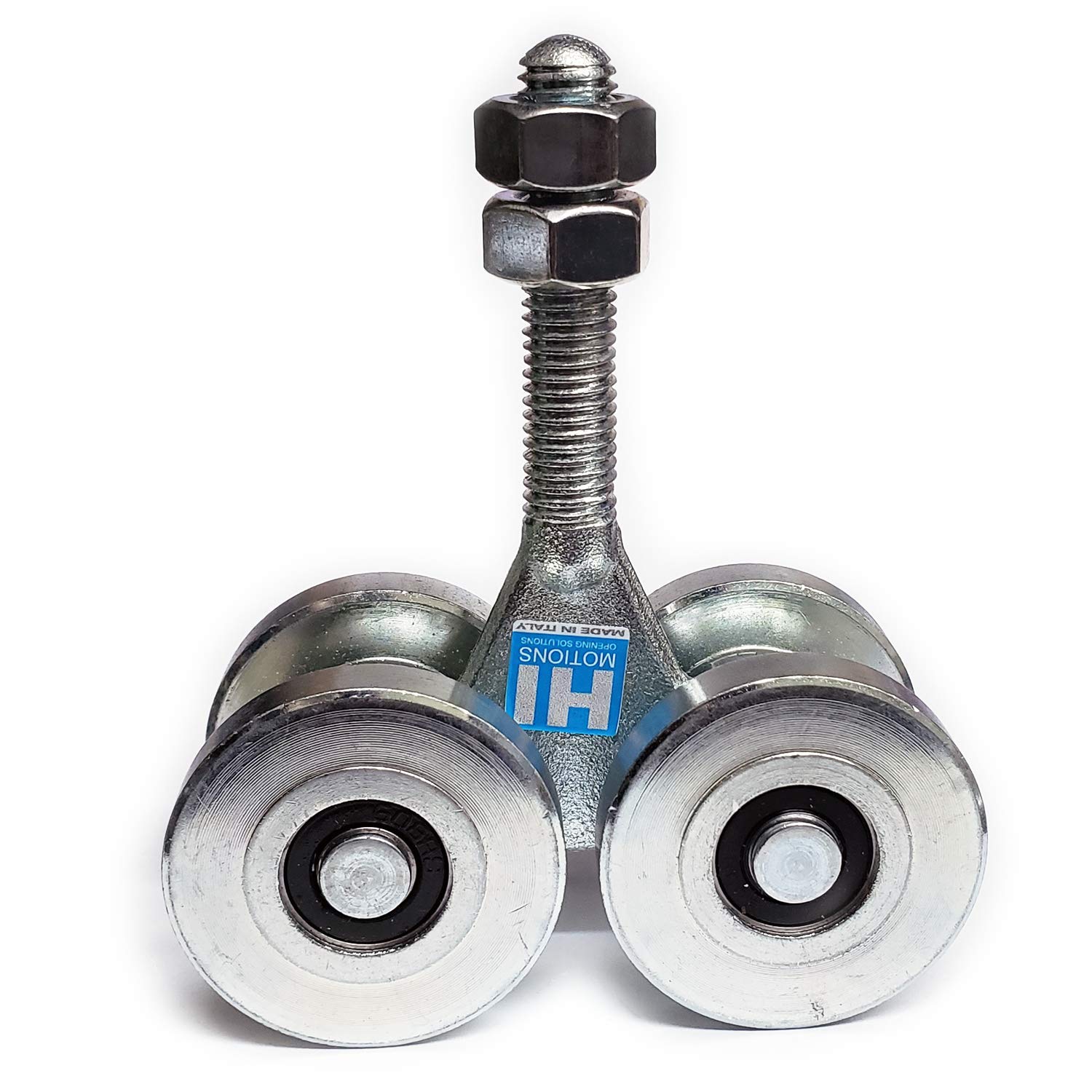 Heavy Duty Sliding Track Rollers with Ball Bearings - 4 Wheel Gate Truck Trolley for Smooth Sliding Doors & Windows (Set of 2 Pairs) - Perfect for Barn Doors, Closet Doors, and Industrial Applications