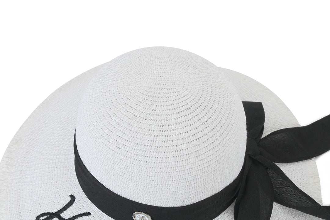 Gardenia Happy Wahine White Hat - Stylish Floral Summer Hat for Women | Perfect for Beach, Vacation, and Outdoor Activities