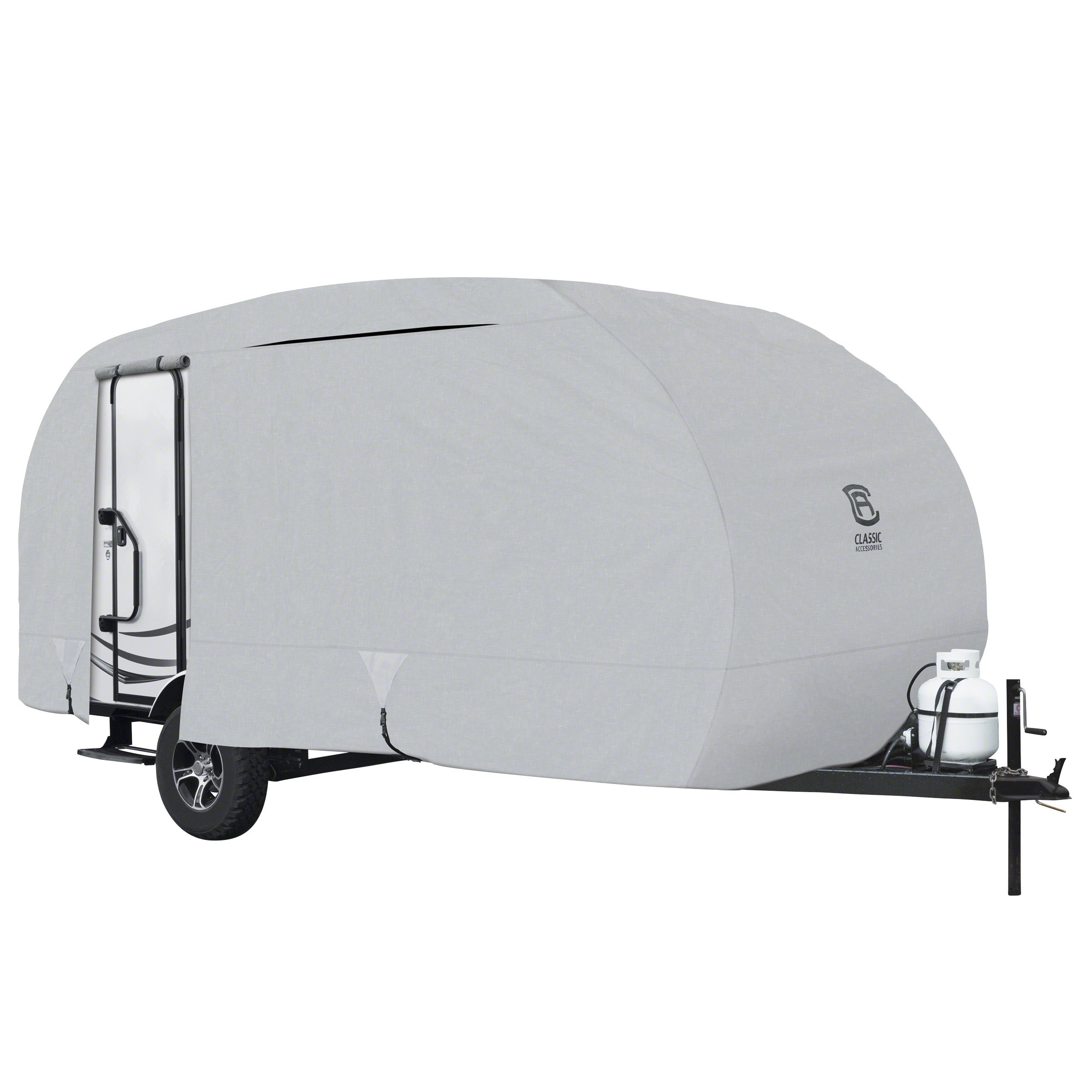 Classic Accessories Over Drive PermaPRO R-Pod RV Cover - Waterproof Camper Cover for Travel Trailers up to 17'7