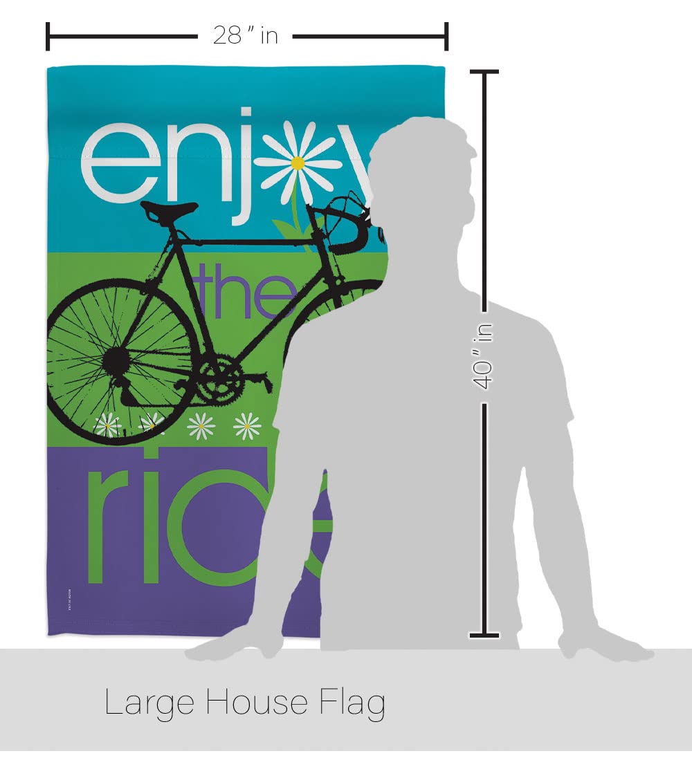 Breeze Decor Bike Ride House Flag 28x40 - Sports & Outdoor Decor