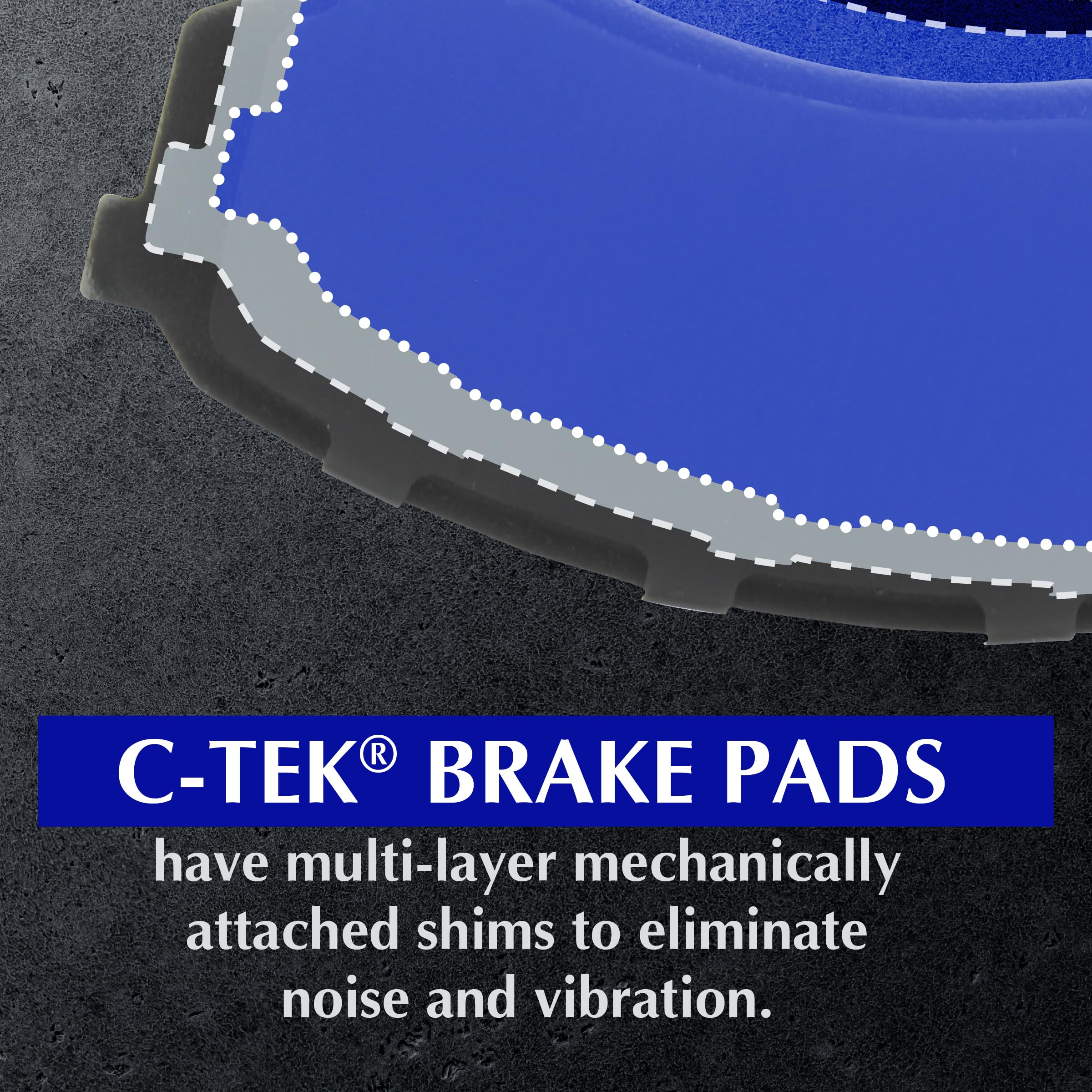 Centric 102.07680 C-Tek Ceramic Front Brake Pads for Audi A3 A4, VW Golf Jetta, Seat Leon (2010-2020) | Low Noise & Dust | High-Performance Braking for City Driving & Highway Commutes