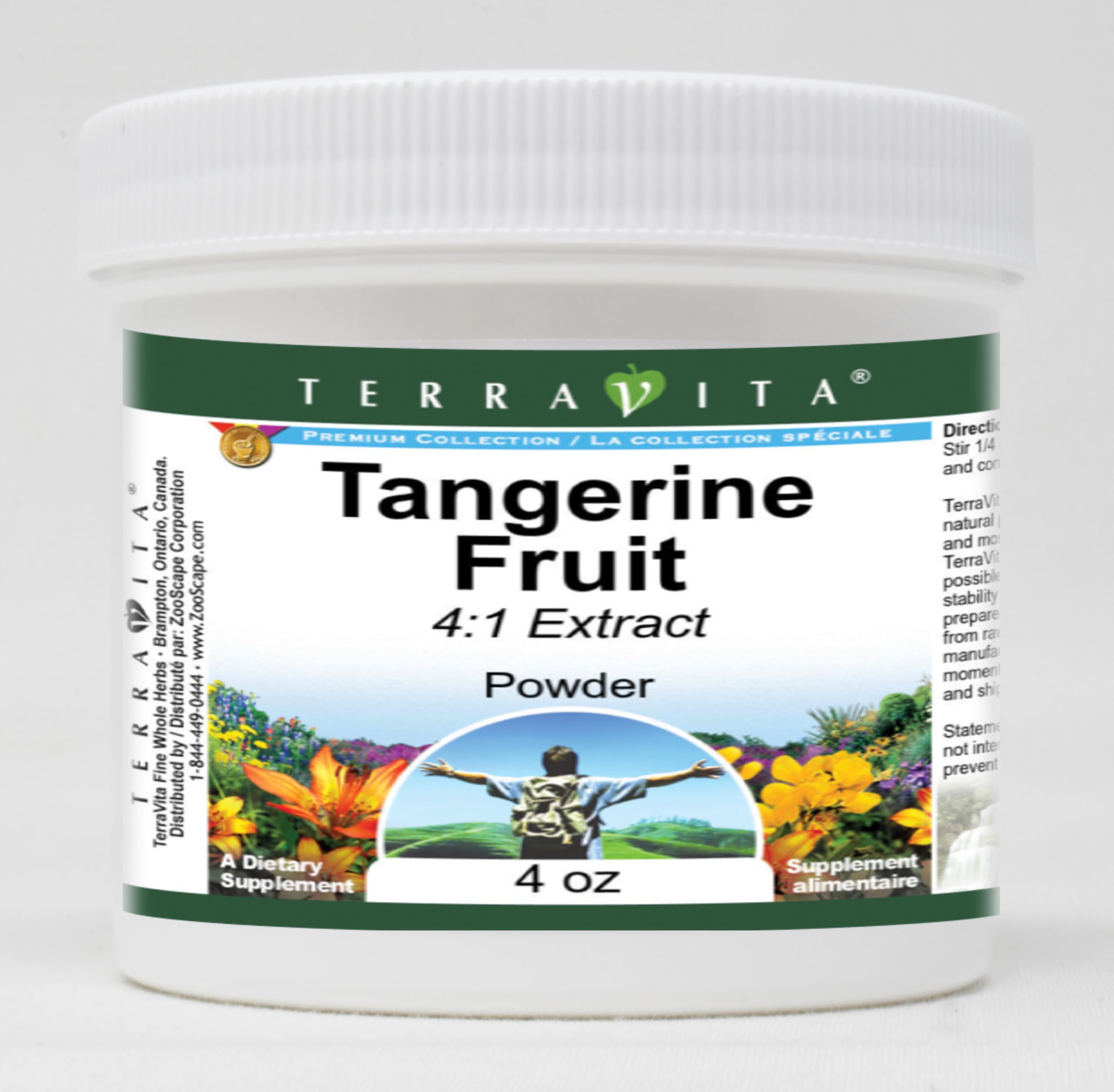 Organic Tangerine Fruit Powder 4:1 Extract (4 oz) - Natural Vitamin C Boost for Smoothies, Baking & Skincare - ZIN: 521512