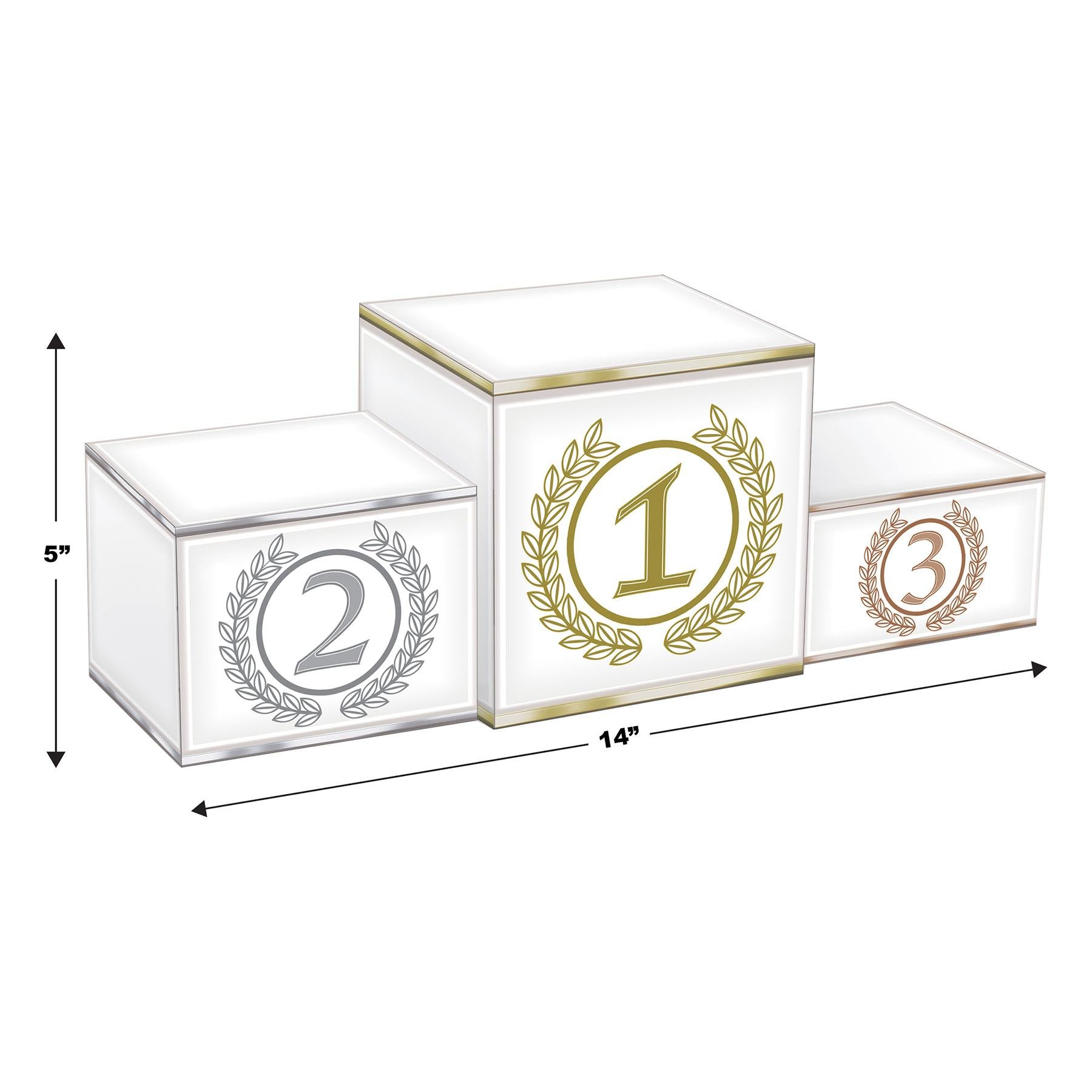 12 Pack Beistle 3D Podium Party Centerpieces - Bulk Party Decorations for Graduation, Birthday & Wedding Celebrations - Perfect for Table Decor, Photo Booths & Event Backdrops