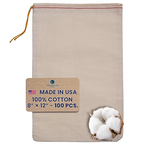 8x12 Inch (Pack of 100) - Orange Drawstring