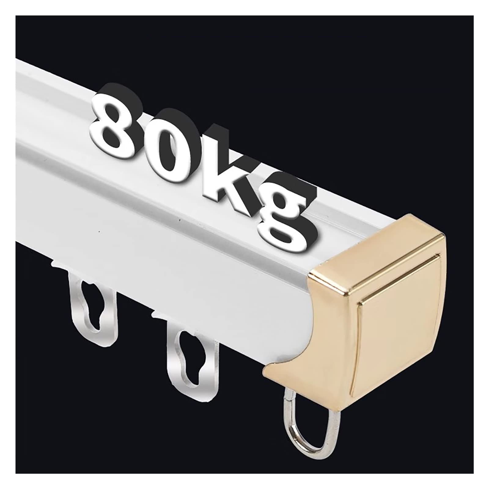 Heavy Duty Aluminum Ceiling Curtain Track System - White Hospital & RV Curtain Rail for Room Dividers - Wall/Ceiling Mount Curtain Rod with Bearings for Thick Fabric Drapes - Perfect for Medical Facilities, Campers & Home Room Partitions