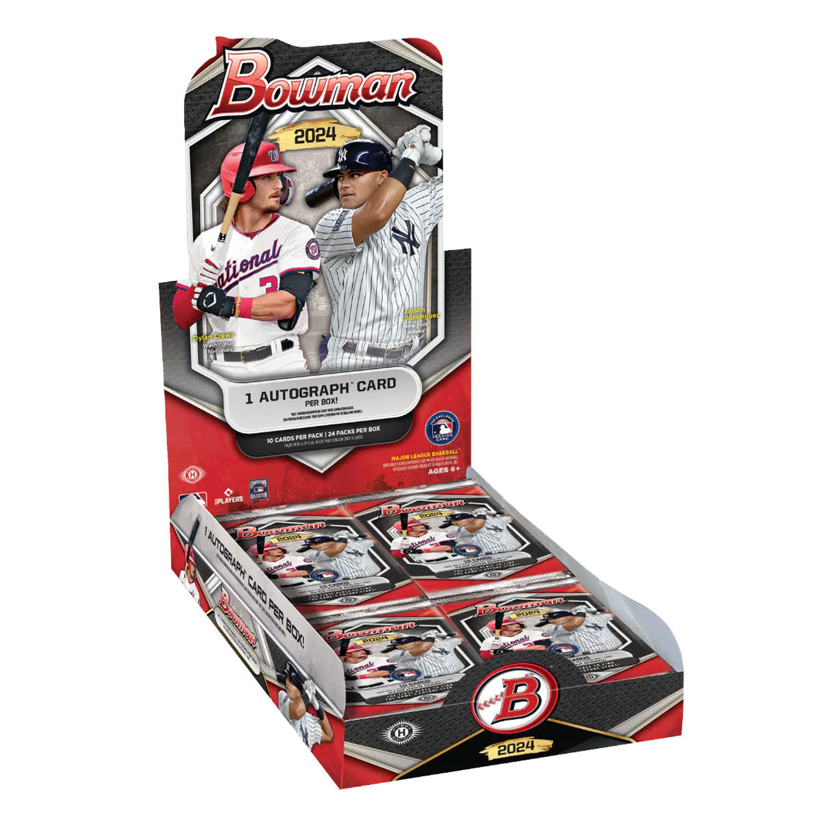 2024 Bowman MLB Baseball Hobby Box - 24 Packs with Autograph & Rookie Cards - Perfect for Collectors, Investors & Fantasy Baseball Fans