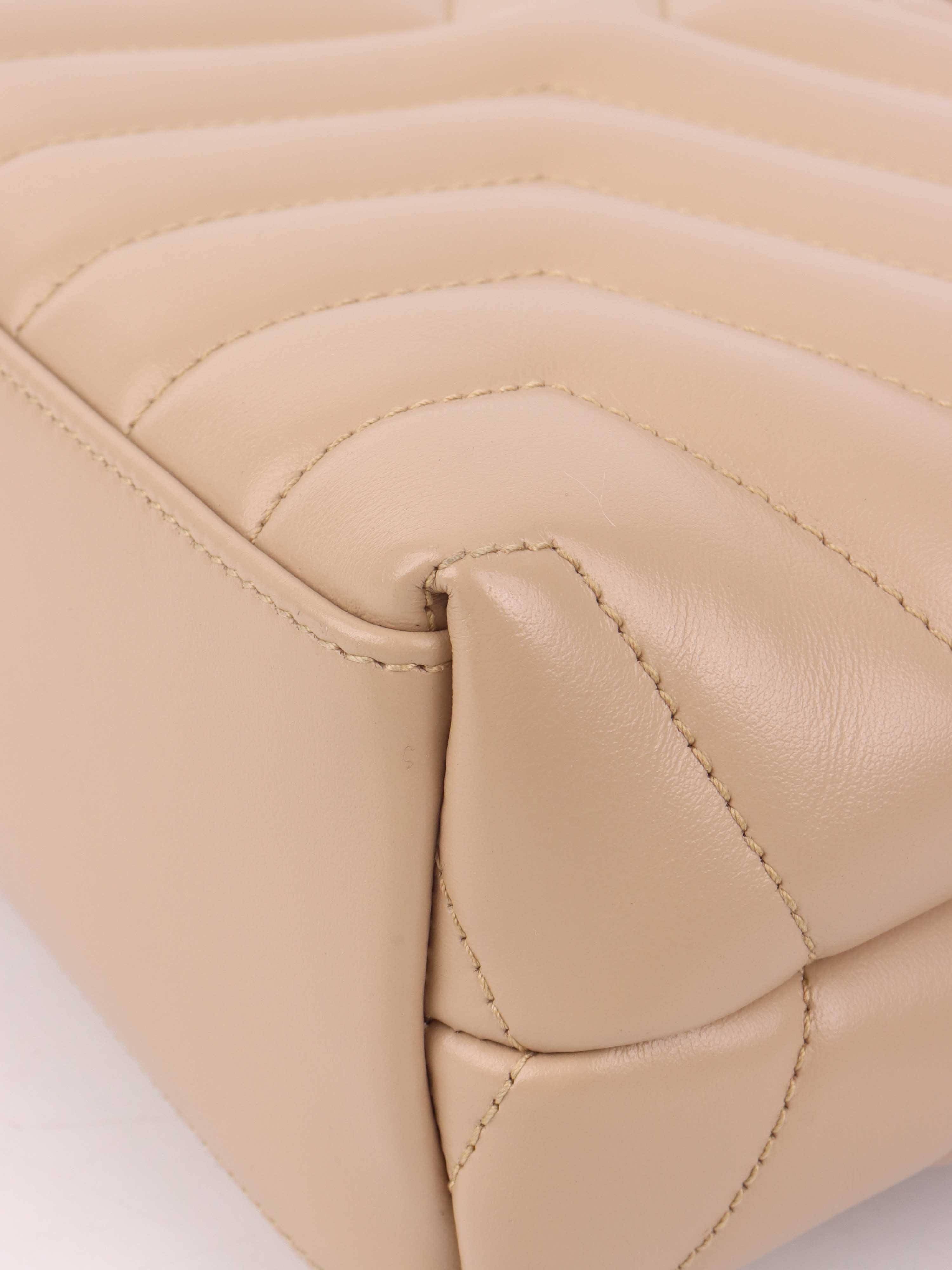 Saint Laurent Small Beige Loulou Bag - Luxury Crossbody Purse for Women | Perfect for Date Night, Office & Evening Events