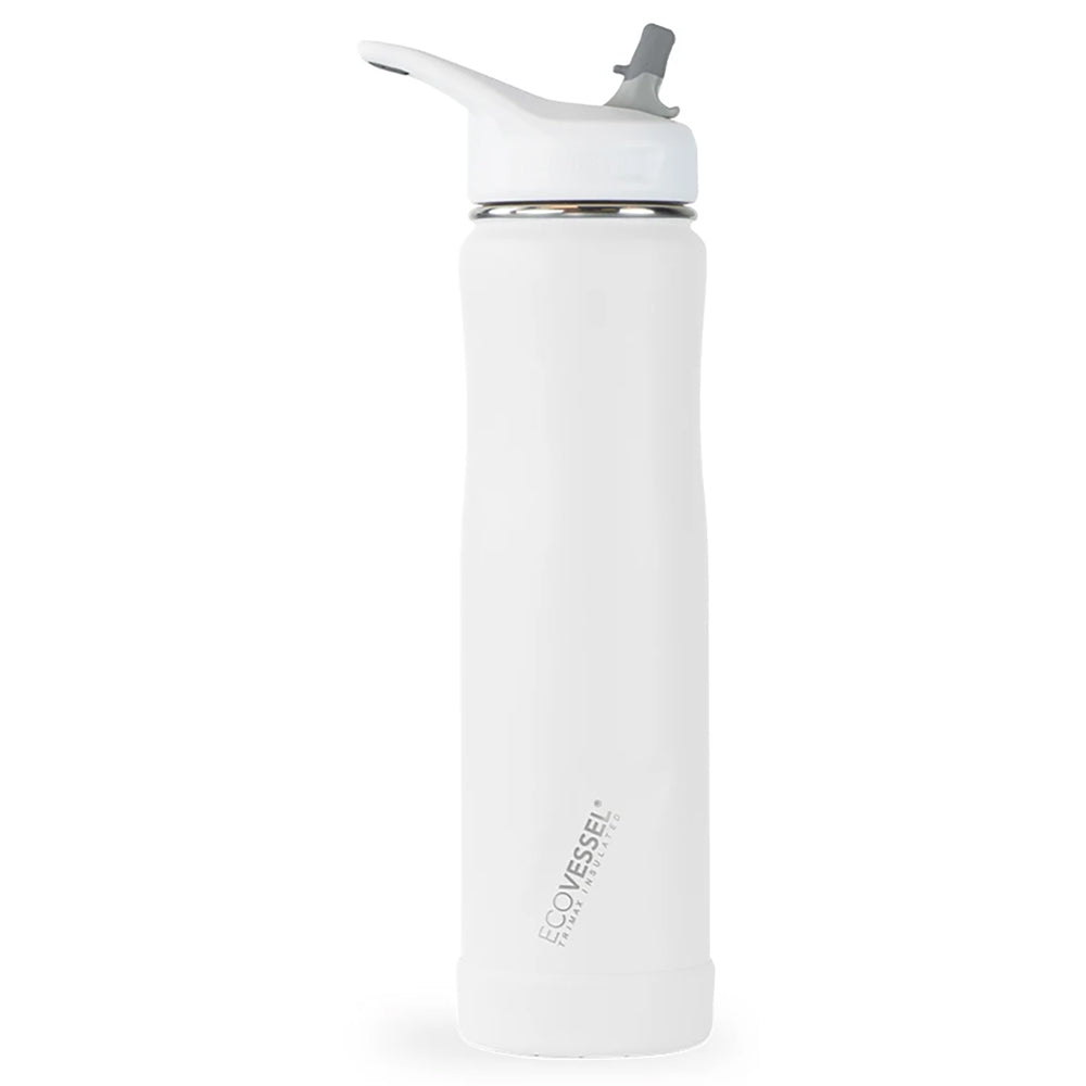 EcoVessel The Summit 24oz Stainless Steel Water Bottle with Straw - Insulated, Leak Proof & BPA Free - Perfect for Hiking, Gym & Outdoor Activities
