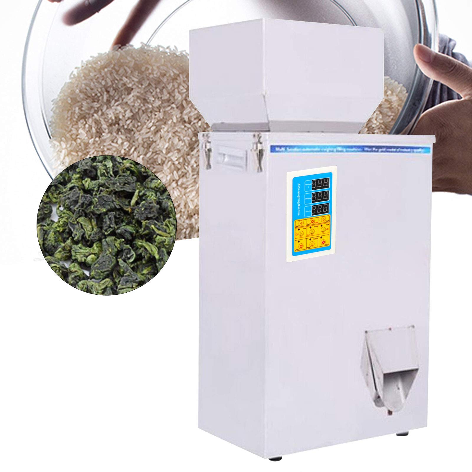 10-500g Automatic Weighing & Filling Machine - Precision Particle Dispenser for Cereal, Grains, Tea | Commercial Food Packaging Equipment for Bulk Goods, Spices & Dried Ingredients